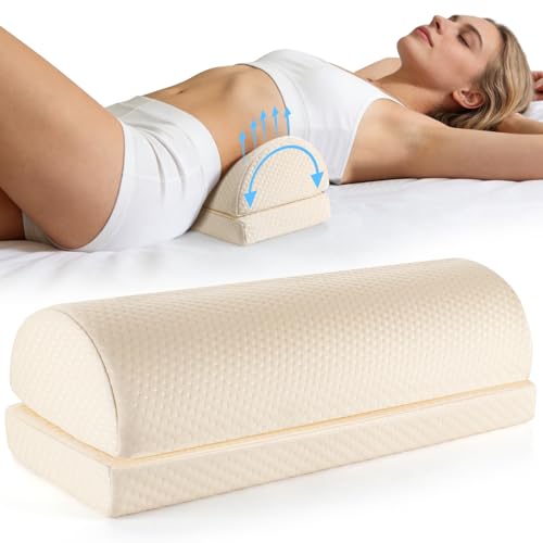 Lumbar Support Pillow for Bed Sleeping Couch, Relief Lower Back Pain, Waterproof Small Lumbar Pillow for Car, Recliner Cushions for Elderly, Memory Foam Office Chair Lower Back Support Cushion
