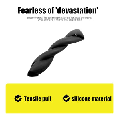 Stretchy Silicone Car Steering Wheel Cover - Universal Fit for Most Cars,Anti Slip Odorless Stretchy Steering Wheel Cover, Fit 14''/15''/16'' Steering Wheel Grip - color: Black