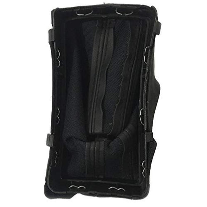 Automatic Left Hand Drive LHD Car Gear Shift Knob Gaitor Boot Cover Leather for Audi A6 C6 A3 8P A4 B8 A5 Q5 (Black Set) - style: black set