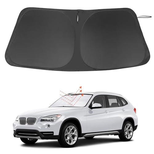 Windshield Sun Shade Custom Fit for 2011 2012 2013 2014 2015 BMW X1 E84 Accessories Foldable Sunshade Sun Blocker Protect Car from Sun Rays & Heat Damage Keep Car Cooler - size: Fit Bmw X1 E84 2011-2015