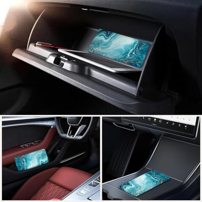 Car Registration and Insurance Holder，Colour Patterns Men Women Car License Document Registration and Insurance Card Holder - color: Blue Ocean
