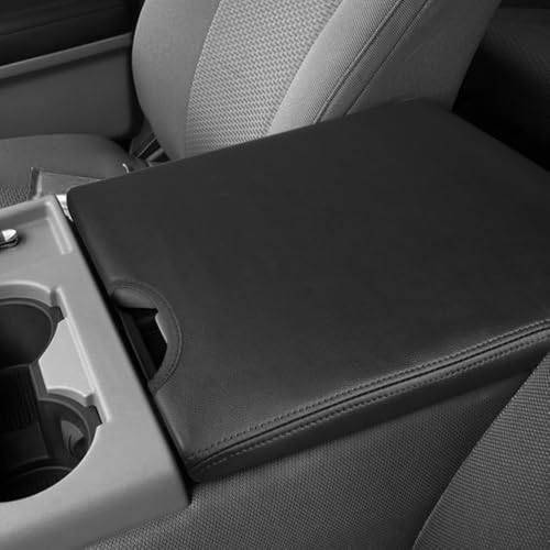 DEYTOP Center Console Cover for Ford F150 2026 2015-2025 with 40/20/40 Jump Seat ONLY Console Armrest Cover for Ford F250 F350 F450 F550 2017-2026 (Black with Black Stitches, 2015-2026 Jump SEAT) - color: Black with Black Stitches, size: 2015-2023 JUMP SE
