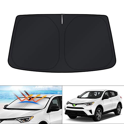 KUST Windshield Sun Shade for Toyota RAV4 2013 2014 2015 2016 2017 2018 Window Accessories Shade Sun Protector Foldable Block UV Rays Keep Car Cooler - size: FOR | Toyota RAV4 2013-2018