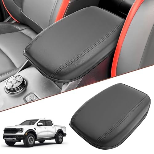 SKTU for 2024 2025 2026 Ford Ranger Armrest Cover for 2024 2025 2026 Ford Ranger Center Console Cover 2024 2025 2026 Ranger (XL/XLT/Lariat/Raptor) Armrest Pad Ford Ranger 2024 2025 2026 Accessories - color: 2024 2025 2026 Ranger Type A