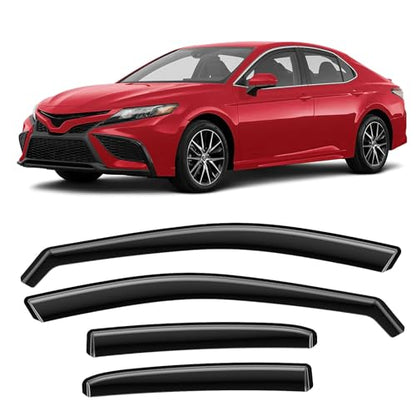 in-Channel Rain Guards Fit for Toyota Camry 2018 2019 2020 2021 2022 2023 2024, Durable Side Windows Rain Guard, 2018-2024 Camry Wind Deflectors Black 4Pcs - size: 2018-2024 Toyota Camry (In-Channel)