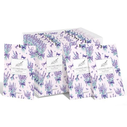 MYARO 20 Pack Lavender Scented Sachets - Drawer & Closet Air Freshener Bags, Natural Odor Eliminator for Car, Home, Bedroom, Office & Travel - color: Lavender Fresh