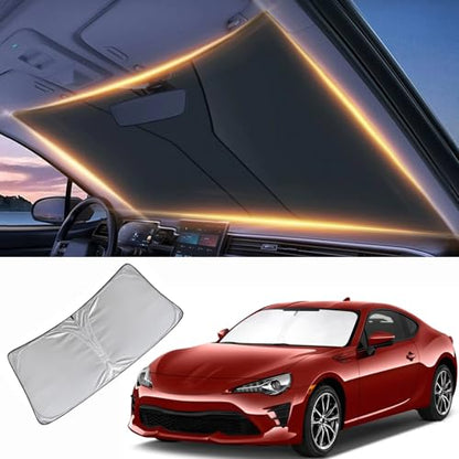 Windshield Sun Shade for 2017-2021 Toyota 86/2022-2023 Toyota GR86 Front Window Shades Cover for 2013-2023 Subaru BRZ/2012-2016 Scion FR-S FRS Windshield Sun Visor Protector Car Accessories - size: For Toyota 86 2017-2021