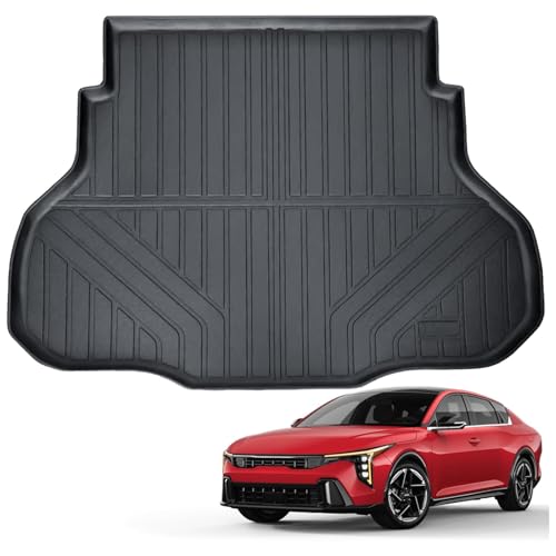 Auxko All Weather Cargo Liner Fit for Kia K4 Sedan 2026 2025 TPE Mat Accessories for Kia K4 Sedan 2025 All Season Guard Odorless Anti-Slip Cargo Mat Black - size: k4 sedan|2025-2026|cargo mat
