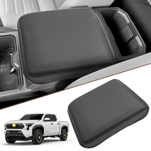 SKTU for 2024 2025 2026 Toyota Tacoma Center Console Cover 2024 2025 2026 Tacoma (SR/SR5/TRD/Limited/Trailhunter/TRD Pro) Armrest Cover Toyota Tacoma 2024 2025 2026 Accessories Center Console Cushion - color: 2024-2026 Tacoma Black Type B