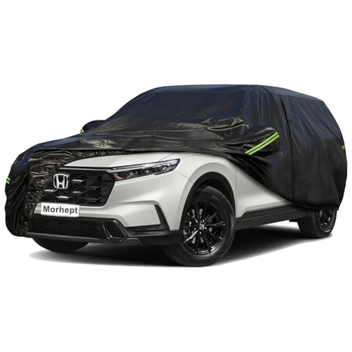 SUV Car Cover Custom Fit for Honda CRV, Waterproof All Weather Full Exterior Cover Rain Snow UV Protection Cover with Door Zipper - color: Black, size: Fit for Honda CRV