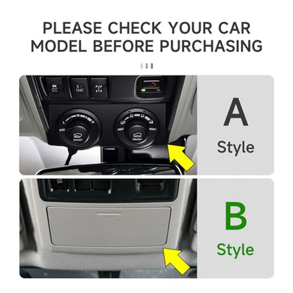 Car Reading Light B ABS Sticker Carbon Fiber Decal Cover Interior Trim Accessories for Toyota 4Runner SUV 2010-2025 Black - color: Reading Light B