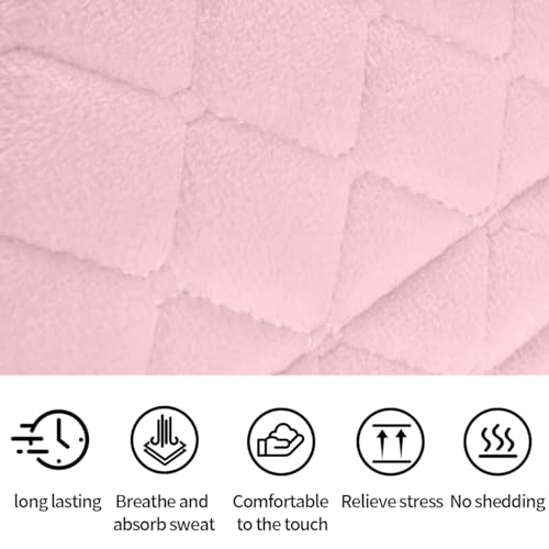 JOYCOURT 2PCS Universal Car Seatbelt Strap Cover, Long Crystal Velvet Shoulder Pad Cover Kit for Adults and Children, Helps Avoid Friction on Shoulder and Neck, Fits All Cars and Packs (Pink) - color: Pink