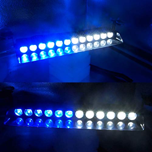White Blue Led Strobe Flash Light Emergency Warning 12-Led Sucker Dashboard Interior Roof Windshield Dash Safe Caution Hazard Light with Suction Cups for Car Vehicle Boat SUV Firemen Fog DC 12V - color: White & Blue