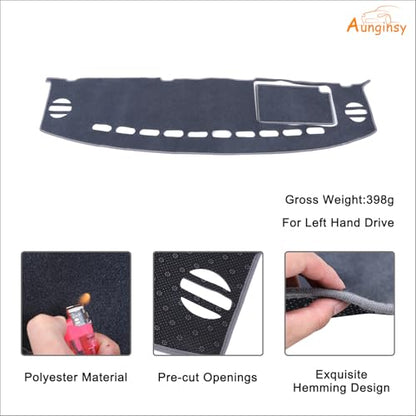 Aunginsy Car Dashboard Cover Mat Compatible with Toyota FJ Cruiser 2007-2021 SUV Dashboard Dash Cover Nonslip Grey Mat Sun Pad Dash Carpet Sunshade Glare UV Rays Protector Car Interior Accessories - color: Grey(LHD)