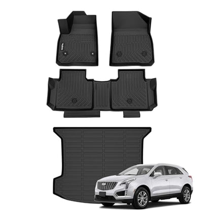 Wailtnb-Car Floor Mats Custom Fit for Cadillac XT5 2017-2025 All Weather Car Mats Durable Automotive Floor Liners XT5 Accessories 2025 - style: 3|For XT5|2017-2025|Set