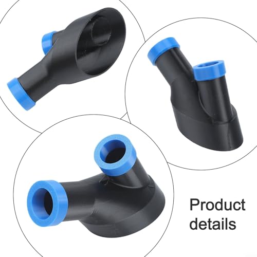 2-in-1 Automotive Detailing Tool with Blower and Vacuum Function, Oval Nozzle for Efficient Car Cleaning, Large 3.25x2.25 Inch Opening for Tight Spaces, Black Plastic Air Channel Accessory