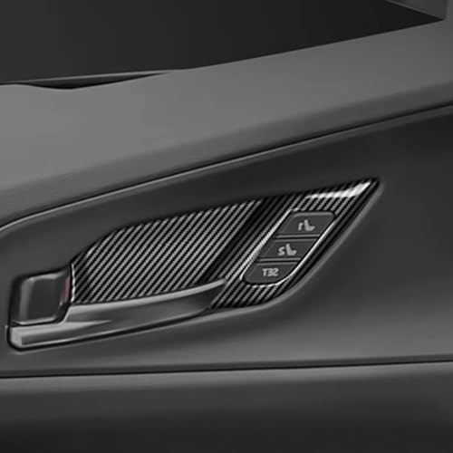 Beautost for Toyota Prius 2023 2024 2025 2026 Interior Door Handle Bowl Panel Cover Trims (Carbon Fiber Black) - color: Carbon Fiber Black