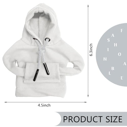vvag Gear Shift Hoodie, Hoodie Car Gear Shift Cover, Car Shift Knob Hoodie, Automotive Interior Accessories, Universal Fit Knob Cover Gift (White) - color: White