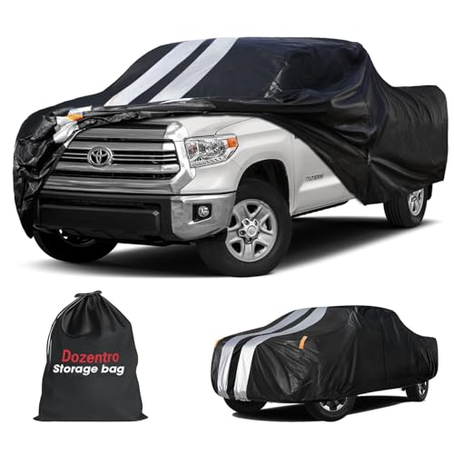 Dodge Ram 1500 Classic Truck Cover Custom Fit 2013-2024 Regular Cab Short Bed(8') with Door Zipper, 10 Layers Outdoor Heavy Pickup Truck Cover Waterproof All Weather, Wind Dust Sun Protector. - size: Ram 1500 Classic 2013-2024 Quad Cab+towel+bag