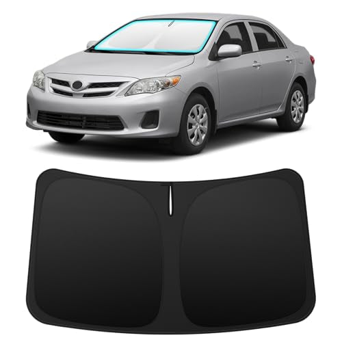INSAUTO Custom Fit Windshield Sun Shade Accessories for Toyota Corolla 2009-2013, Foldable Front Window Sunshade, UV & Heat Reflector, Keeps Interior Cool, Includes Storage Bag - size: for 2009-2013 Toyota Corolla