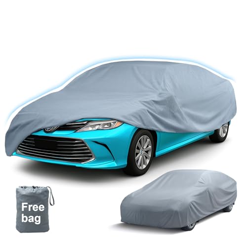 Leader Accessories Car Covers for Automobiles All-Weather Limited Waterproof, Breathable Full-Exterior Covers for Indoor and Outdoor Use, Fits Sedans 229"-265" - color: Basic Guard-Grey, size: 1-Sedan C7 229"-265"