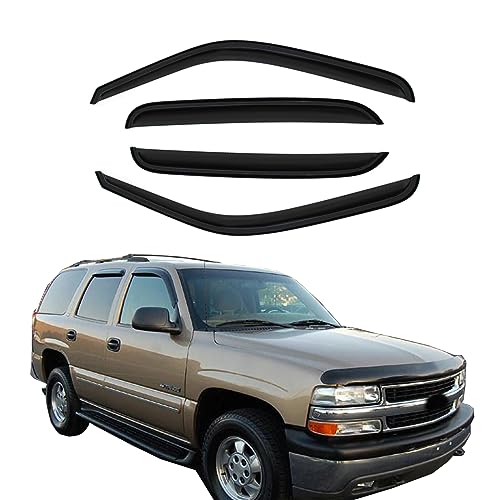 Wind Deflector Compatible with 2000-2006 Tahoe/Escalade Base Smoke Sun/Rain Guards Window Visor 94304 - size: For 2000-2006 Tahoe Escalade Base