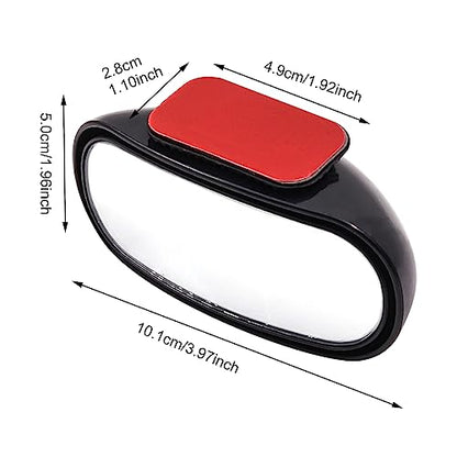 Blind Spot Mirror Adjustable 360 Degree Car Side Mirror, HD Glass Rear View Exterior Accessories Frame Thickness Less than 5MM for Car SUV (ellipses) - style: ellipses