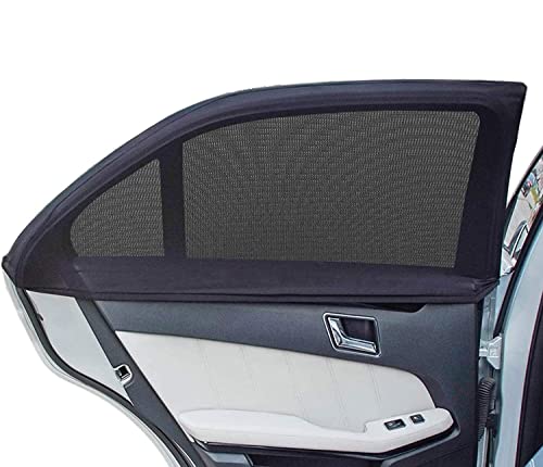 Car Window Shades, 2 Pack Breathable Mesh Car Side Back Window Sun Shades, Stretchy Window Screen for Baby Family Pet UV Protection, Window Covers Fit for Most(95%) of Cars - (Medium 39"x19") - size: Medium