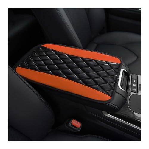 Ohleats Car Center Console Cushion Pad, PU Leather Waterproof Auto Armrest Box Cover Protector, Comfortable Armrest Seat Box Cover Mat, Universal Car Accessories for SUV Truck (Orange) - color: Orange