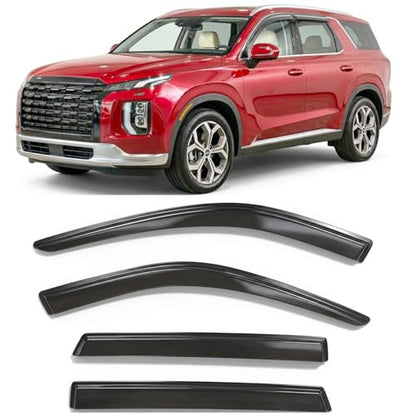 2020-2025 Tape-on Rain Guards for Hyundai Palisade Side Window Deflector Visors SE SEL XRT Limited Calligraphy Durable Tinted Vent Shade 2021 2022 2023 2024 - size: For Hyundai Palisade 2020-2025