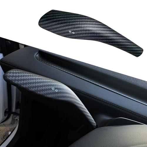 YHCDSEA Steering Lever Cover for Tesla Model Y Juniper, Gear Shift Cover Accessory - Decorative Cover (My Juniper-Matt Carbon Fiber Pattern) - style: MY Juniper-Matt Carbon Fiber Pattern
