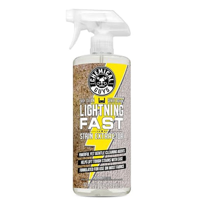 Chemical Guys Lightning Fast Carpet and Upholstery Stain Extractor, (Fabric, Upholstery, & Carpet), Safe for Cars, Home, Office, Furniture & More, 32 fl oz, Fresh Scent - size: 32 Fl Oz