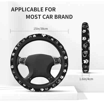Paw Print License Plate Frame - Dog Paw Print License Plate Frame Love Paws Prints Steering Wheel Cover Funny Cars Decor Aluminum Plate Frames Anti-Slip Us Ca Vehicles - color: Dog paw2