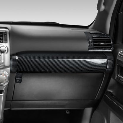 Car Copilot Panel ABS Sticker Carbon Fiber Decal Cover Interior Trim Accessories for Toyota 4Runner SUV 2010-2025 Black - color: Copilot Panel