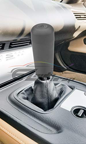 EZAUTO WRAP Black Shift Knob Stick Frosted Matte Crystal Bubble Long Throw Gear Shifter 15cm - color: Matte Black, size: 15cm