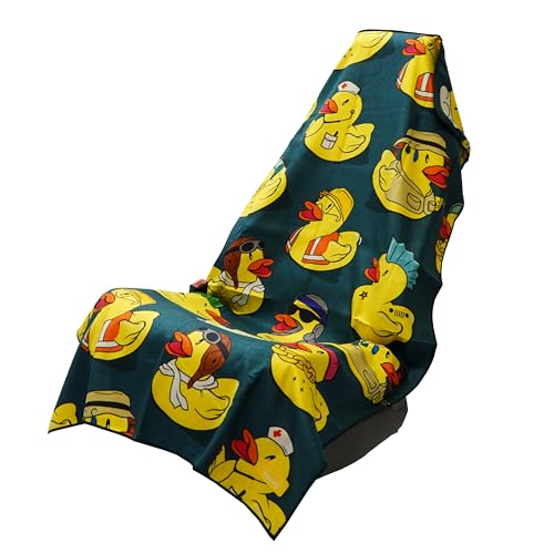 Sprints Athletic Running Towel, Full-Sized, Car Seat Cover - Performance Microfiber (Get Ducked) - color: Get Ducked