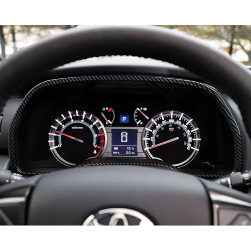 Car Speedometer Surround ABS Sticker Carbon Fiber Decal Cover Interior Trim Accessories for Toyota 4Runner SUV 2010-2025 Black - color: Speedometer Surround