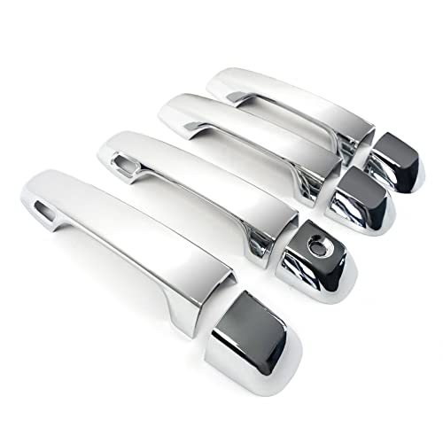 Door Handle Covers Trim Compatible with Toyota 4Runner 4WD N280 Prado J150 2010-2022 2017 2018 2019 2020 2021 Car Styling Accessories Exterior Door Handles Chrome With Smart Key Holes 8PCS ABS - color: Chrome, size: With Smart Key Holes
