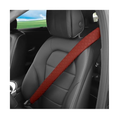 2PCS Extra Long Car Seatbelt Cover, 29.53 inches Soft Leather Vehicle Safety Seat Belt Strap Cushion, Comfortable Auto Shoulder Neck Chest Protection Pads Accessories, Extremely Long (Brown) - color: Brown/29 inches