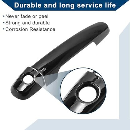 Car Door Handle Cover Trim for Toyota Corolla Sedan 2003-2010 |Side Door Handle Cover| Durable| 1 Set Black