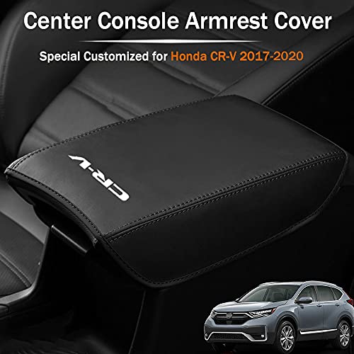 LEXLEY Armrest Box Cover Center Console Pad Waterproof Anti-Scratch Leather Protector Covers For CRV CR-V 2017 2018 2019 2020 2021 2022-Black Stitches - color: Black Stitches