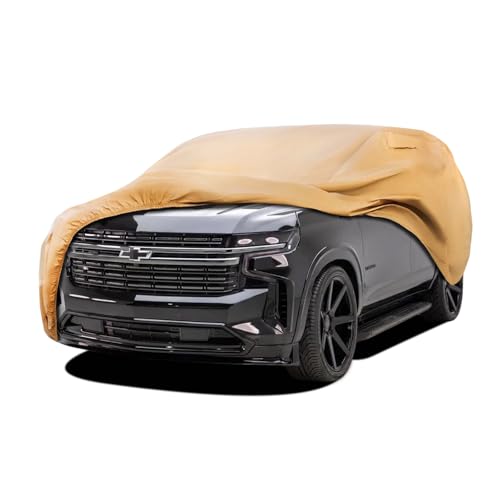 Heavy Duty Outdoor Car Cover Compatible with 2000-2026 Chevrolet Tahoe,Windproof All Weather Waterproof Sun Rain UV Dust Snow Protection Outdoor Car Covers - size: Custom Fit Chevrolet Tahoe