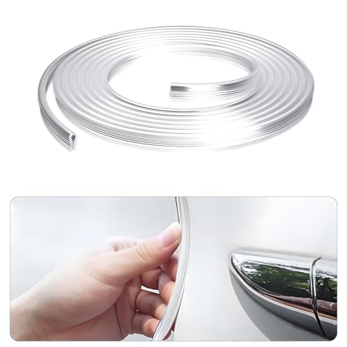 Car Door Edge Guard, 16.4Ft (5M) U Shape Rubber Seal Edge Trim Vehicle Door Protector, Anti-Collision Automotive Protection Door Edge Guard Trim, Universal Car Accessories (Transparent) - color: Transparent
