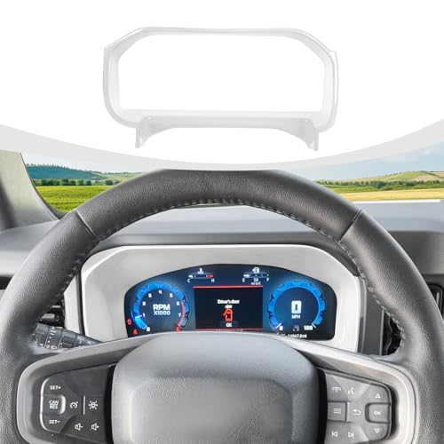 RAZPOY Center Console Dashboard Dash Panel Trim Cover Compatible with 2025 2026 Ford Bronco Interior Accessories, White (Not for Bronco Sport) - color: White