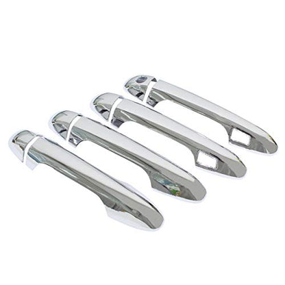 NewYall Chrome Outside Exterior Door Handle Covers for Toyota Highlander 2014-2019 Tacoma 2016-2023 Outer Front Rear Left Driver and Right Passenger Side with Smart Keyhole