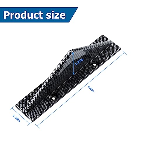 4pcs Car Rear Lower Bumper Wing Lip Diffuser, Anti-Crash Accessories Spoiler Shark Fin Protector, Rear Bumper Splitter Lip Wing with Screw, Universal Auto Decoration for Car SUV Truck - style: Straight/Carbon Fiber