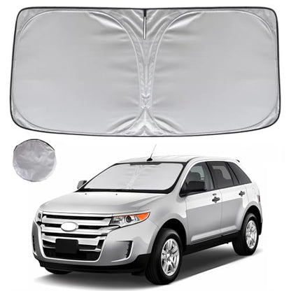 KAYZT Windshield Sun Shade for 2007-2014 Ford Edge Foldable Sunshade Front Window Custom Fit Car Accessories - size: for 2007-2014 FORD EDGE