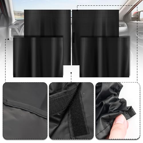 3PCS Extra Large Car Window Shades Kit,Thickened Vinyl Coated Car Window Covers for Privacy and Maintaining Cool Auto Interior Temperature,Universal Cars Curtains for Windows (Extra Large) - color: Extra Large