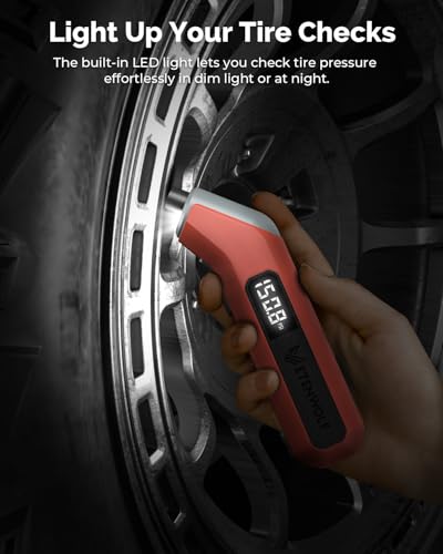 ETENWOLF Digital Tire Pressure Gauge 2 Pack, Industrial Tire Gauge 3-200 PSI, Calibrated to ANSI B40.7 Grade 2A(Plus-Minus 0.5%), Air Pressure Gauge with Replaceable AAA Batteries (Dark Cyan) - color: dark cyan