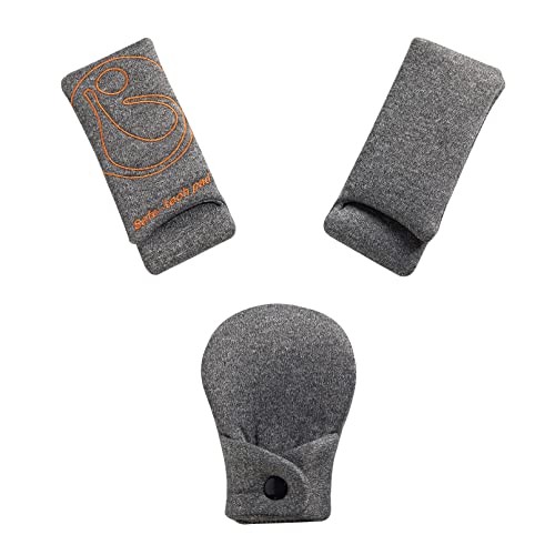 Innokids Car Seat Strap Cover Set for Baby Kids Seat Belt Covers with Crotch Pad Back Anti-Slip Design for Car Seats Pushchair Stroller (Medium (5.9”L), Gray) - color: Gray, size: Medium (5.9”L)
